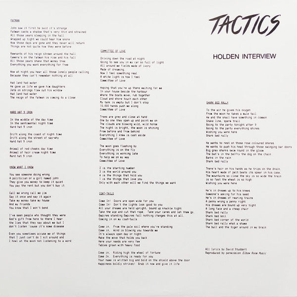 Tactics - Holden Interview