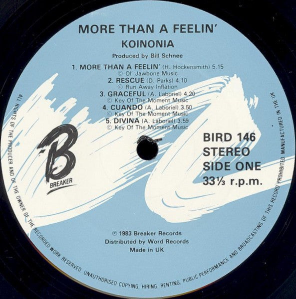 Koinonia - More Than A Feelin'