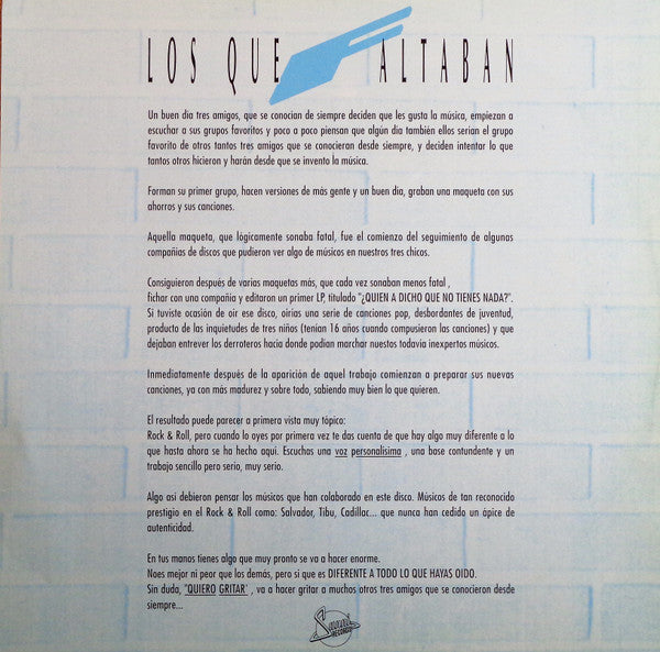 Los Que Faltaban - Quiero Gritar