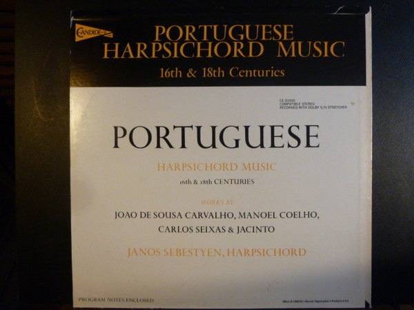 João de Sousa Carvalho, Manuel Rodrigues Coelho, Carlos Seixas, Frei Jacinto, János Sebestyén - Portuguese Harpsichord Music 16th & 18th Centuries