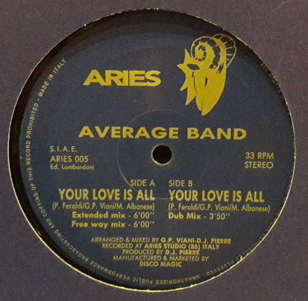 The Average Band - Your Love Is All
