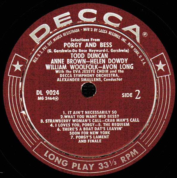 George Gershwin - Porgy And Bess (The Original Cast Album)