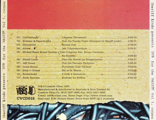 Various - Sheriff Lindo Presents Dub For The Masses Vol 1.