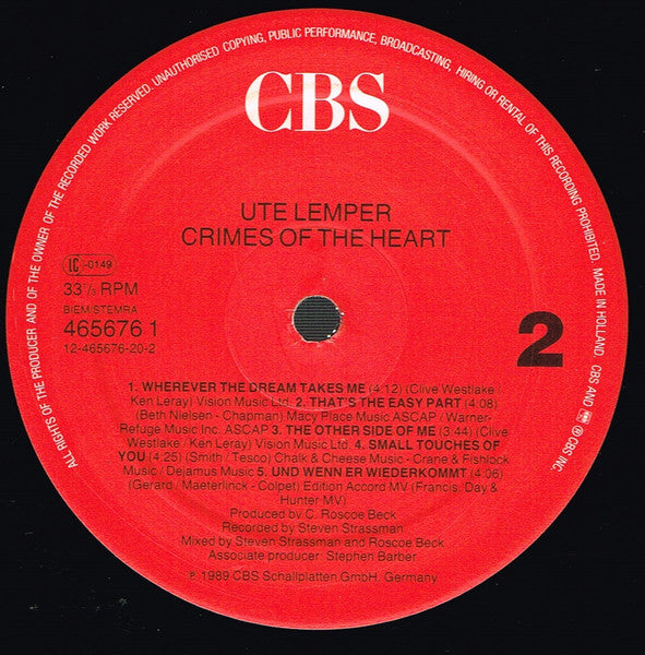 Ute Lemper - Crimes Of The Heart