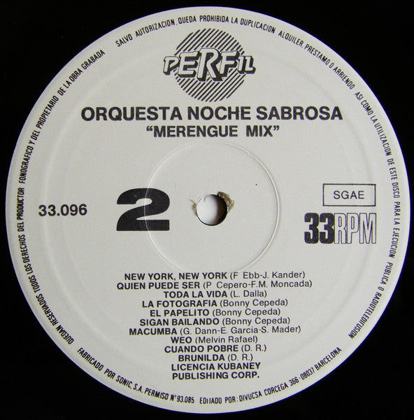 Orquesta Noche Sabrosa - Merengue Mix 2