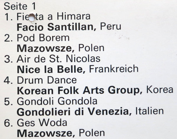 Various - Eine Auswahl Aus Dem Offiziellen Folklore-Programm Der Olympischen Spiele München 1972