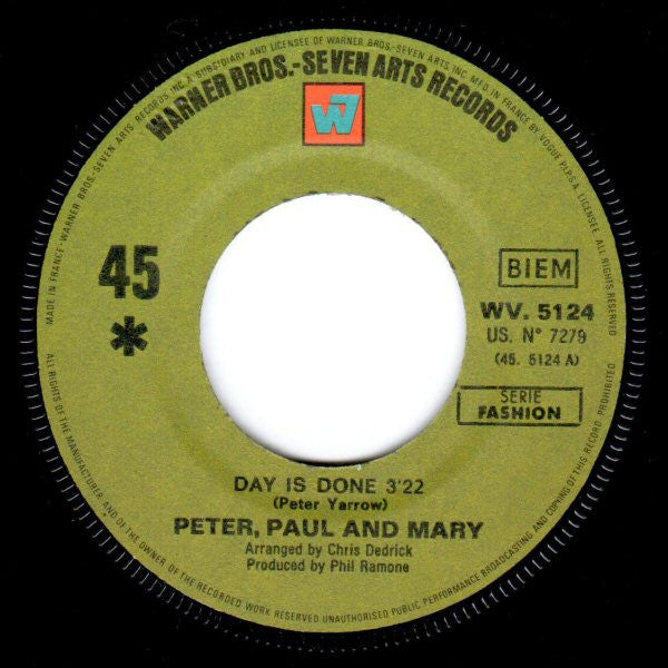 Peter, Paul & Mary - Day Is Done