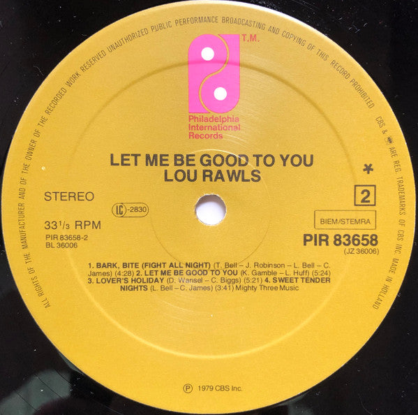 Lou Rawls - Let Me Be Good To You