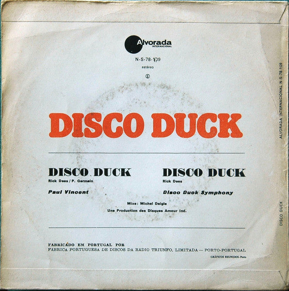 Paul Vincent (3) / Disco Duck Symphony - Disco Duck / Disco Duck