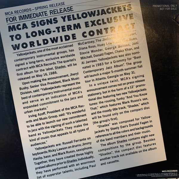 Yellowjackets - And You Know That