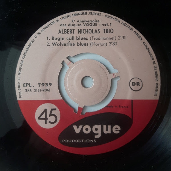 Albert Nicholas Trio - New Orleans Clarinet Vol. 1