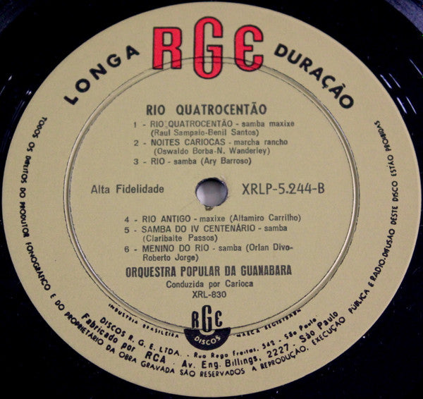 Orquestra Popular Da Guanabara - Rio Quatrocentão