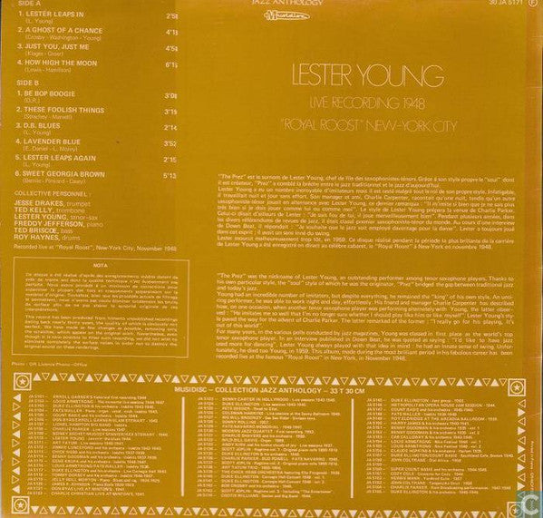 Lester Young - Live Recording 1948 At "Royal Roost" New-York City