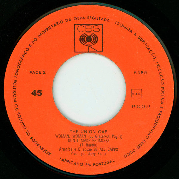 Gary Puckett & The Union Gap - Young Girl / I'm Losing You / Woman, Woman / Don't Make Promises