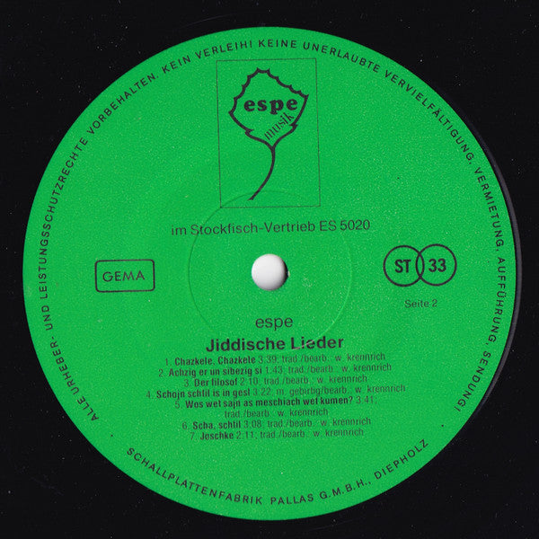 Espe (4) - Jiddische Lieder 2