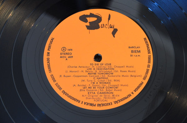 Etta Cameron - I'm A Woman