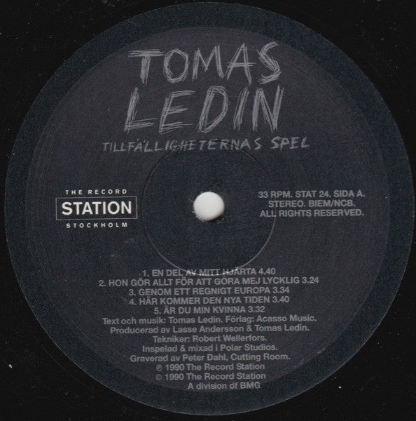 Tomas Ledin - Tillfälligheternas Spel