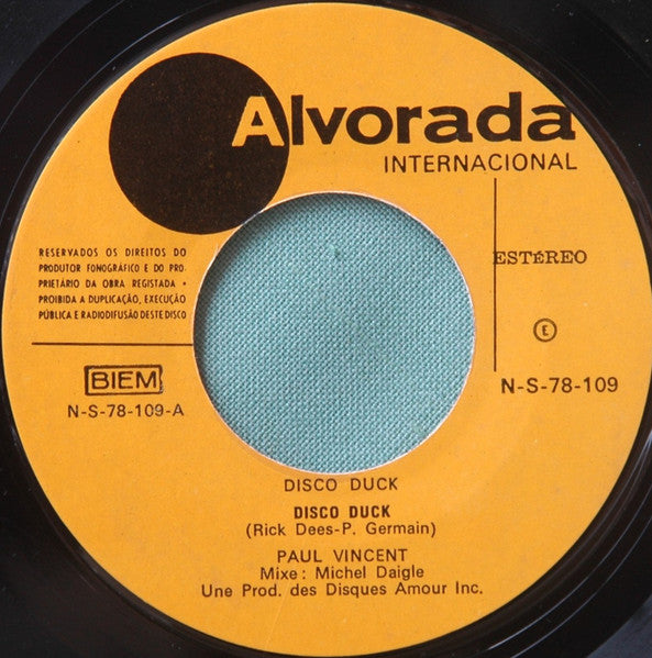 Paul Vincent (3) / Disco Duck Symphony - Disco Duck / Disco Duck