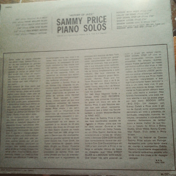 Sammy Price - Piano Solos