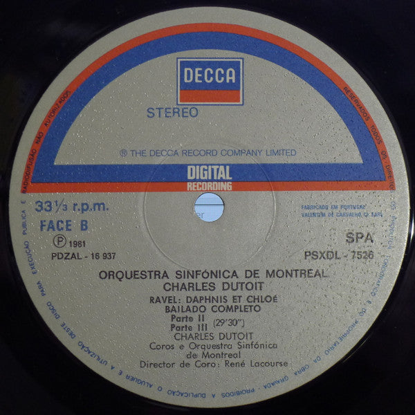 Maurice Ravel, Chœur De L'Orchestre Symphonique De Montréal Et Orchestre Symphonique De Montréal, Charles Dutoit - Daphnis Et Chloé