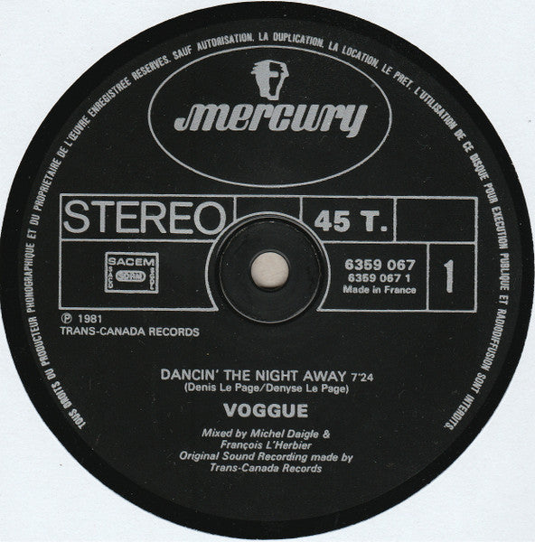 Voggue - Dancin' The Night Away