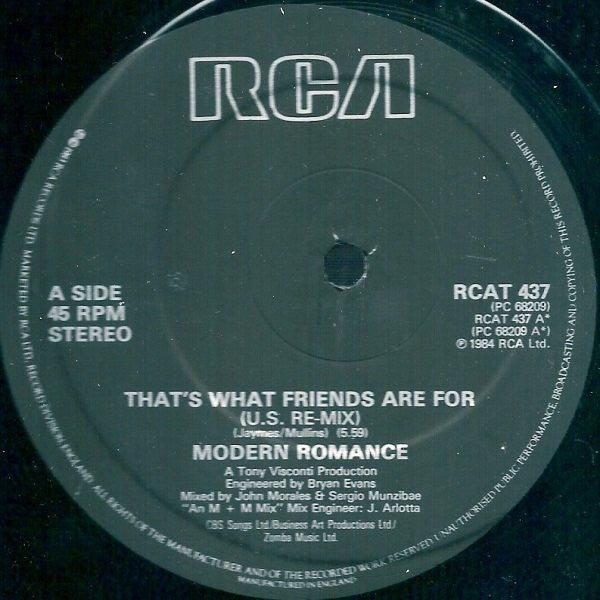 Modern Romance - That's What Friends Are For