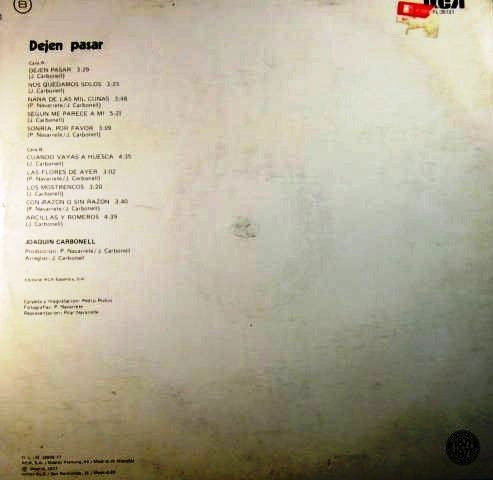 Joaquín Carbonell - Dejen Pasar