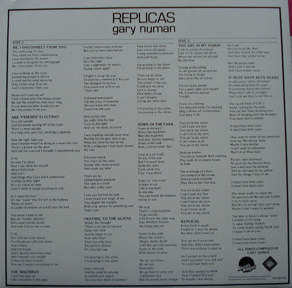 Tubeway Army - Replicas