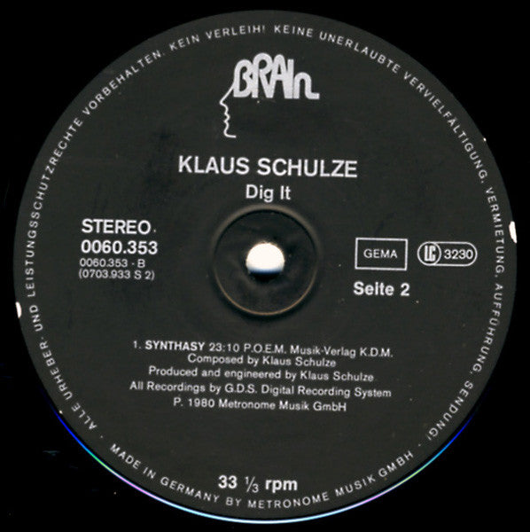Klaus Schulze - Dig It