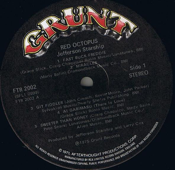 Jefferson Starship - Red Octopus