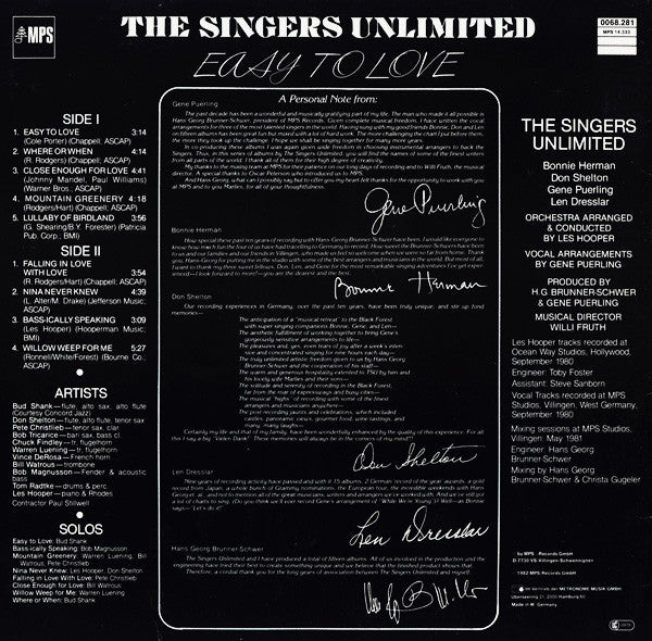 The Singers Unlimited - Easy To Love