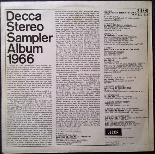 Various - Decca Stereo Sampler Album 1966