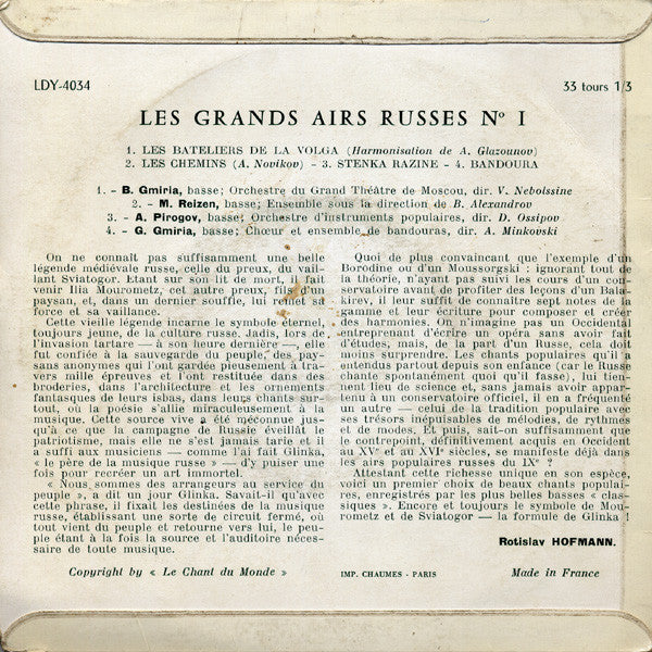 Various - Les Grands Airs Russes