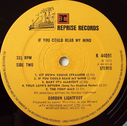 Gordon Lightfoot - If You Could Read My Mind