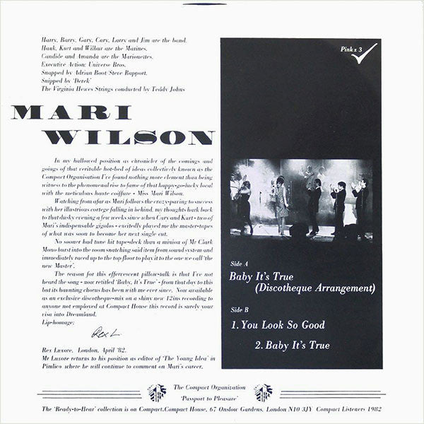 Mari Wilson - Baby It's True