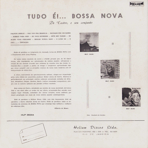 De Castro, E Seu Conjunto - Tudo É!... Bossa Nova