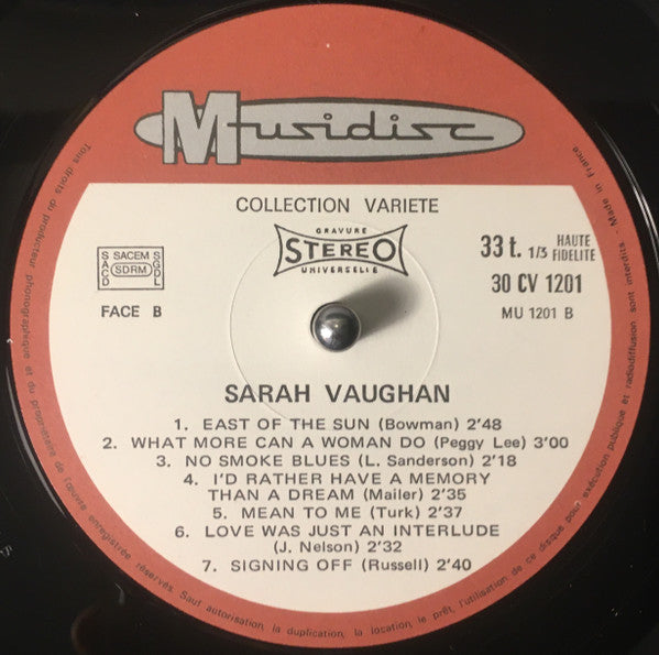 Sarah Vaughan - Singing Sweet And Sultry