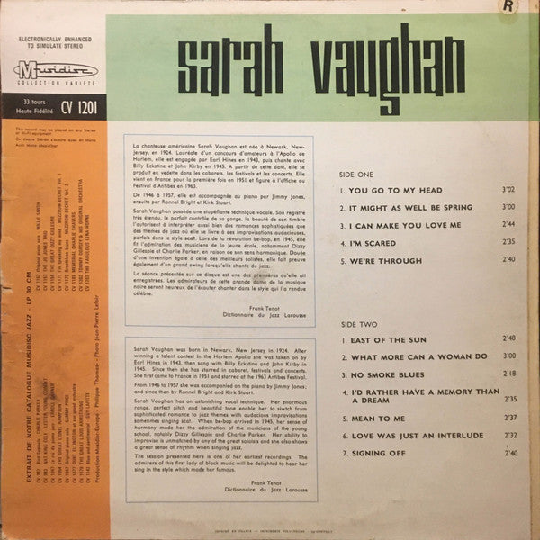 Sarah Vaughan - Singing Sweet And Sultry