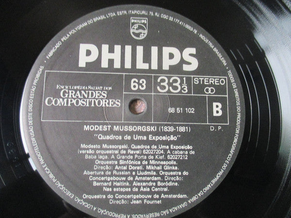 Modest Mussorgsky, Mikhail Ivanovich Glinka, Alexander Borodin, Minneapolis Symphony Orchestra, Concertgebouworkest, Antal Dorati, Bernard Haitink, Jean Fournet - Quadros De Uma Exposição / Abertura De <<Russlan E Liudmila>> / Nas Estepes Da Ásia Central