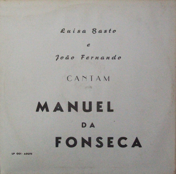 Manuel Da Fonseca - Cantam Manuel da Fonseca