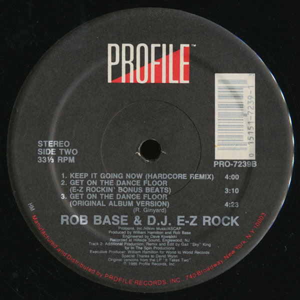 Rob Base & DJ E-Z Rock - Get On The Dance Floor