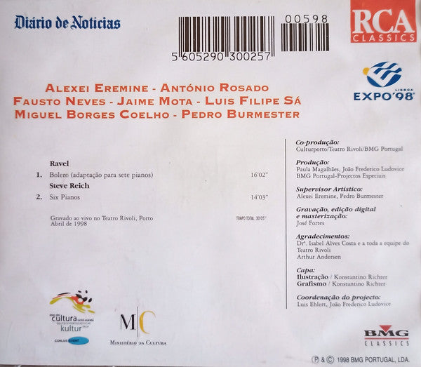 Maurice Ravel / Steve Reich - Alexei Eremine, António Rosado, Fausto Neves, Jaime Mota, Luis Filipe Sá, Miguel Borges Coelho, Pedro Burmester - Sete Pianistas Portugueses