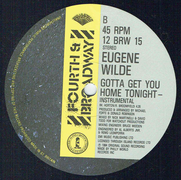 Eugene Wilde - Gotta Get You Home Tonight