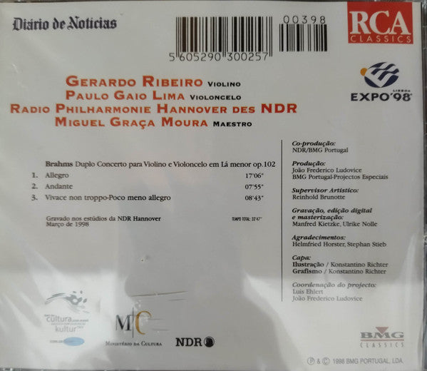 Johannes Brahms - Gerardo Ribeiro, Paulo Gaio Lima, Radio-Philharmonie Hannover Des NDR, Miguel Graça Moura - Duplo Concerto Em La Menor Op.12