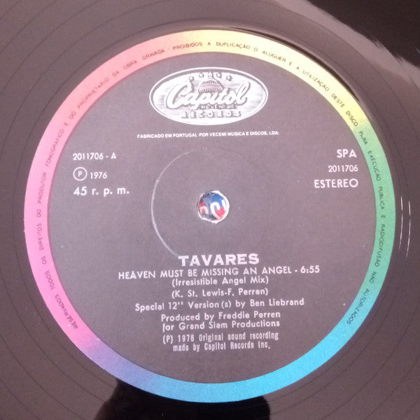 Tavares - Heaven Must Be Missing An Angel (Special 12" Version)