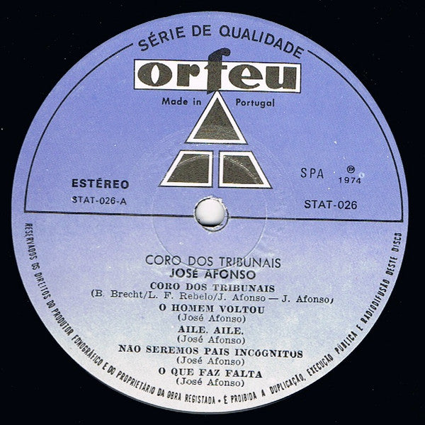 José Afonso - Coro Dos Tribunais
