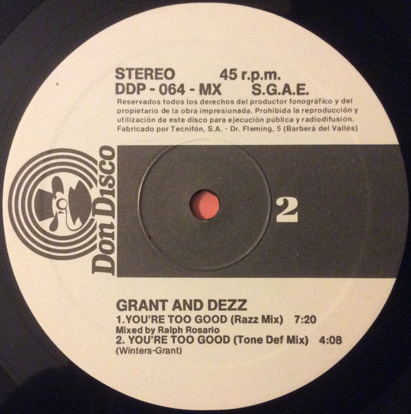 Grant & Dezz - You're Too Good