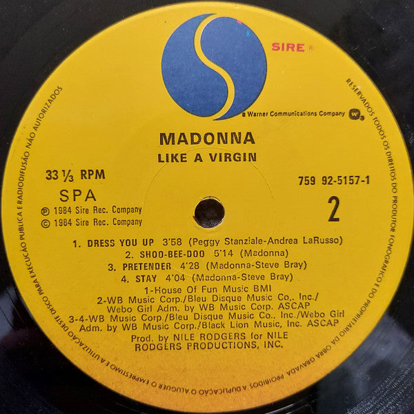 Madonna - Like A Virgin