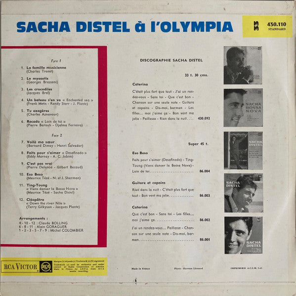 Sacha Distel - Sacha Distel A L'Olympia