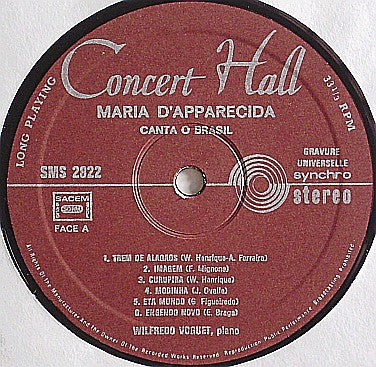 Maria D'Apparecida, Wilfredo Voguet - Maria D'Apparecida Canta O Brasil